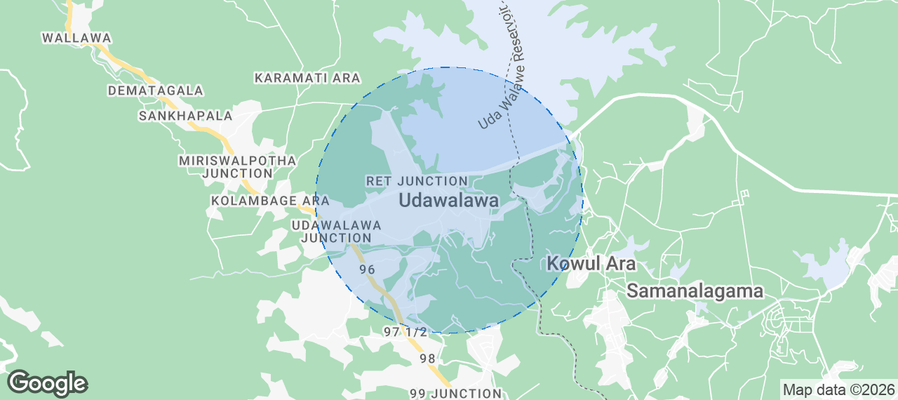 Udawalawa Airbnb map